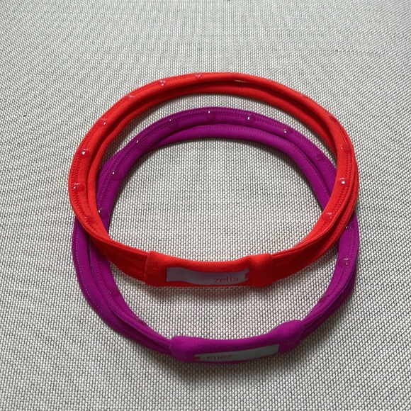 2 Zella Headbands orange and fuchsia NWOT - Picture 2 of 4